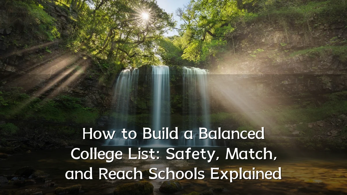 How to Build a Balanced College List: Safety, Match, and Reach Schools Explained
