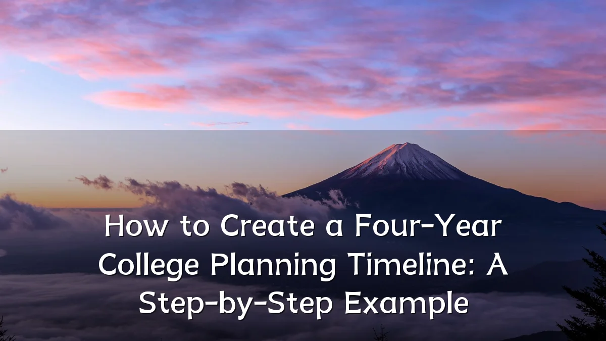 How to Create a Four-Year College Planning Timeline: A Step-by-Step Example