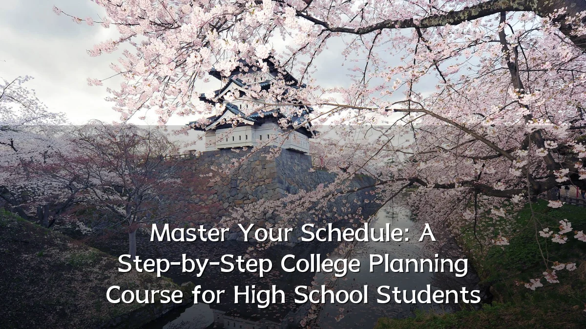 Master Your Schedule: A Step-by-Step College Planning Course for High School Students