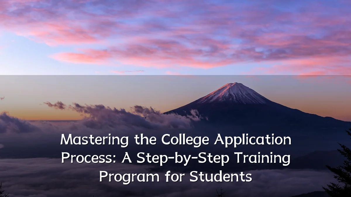 Mastering the College Application Process: A Step-by-Step Training Program for Students