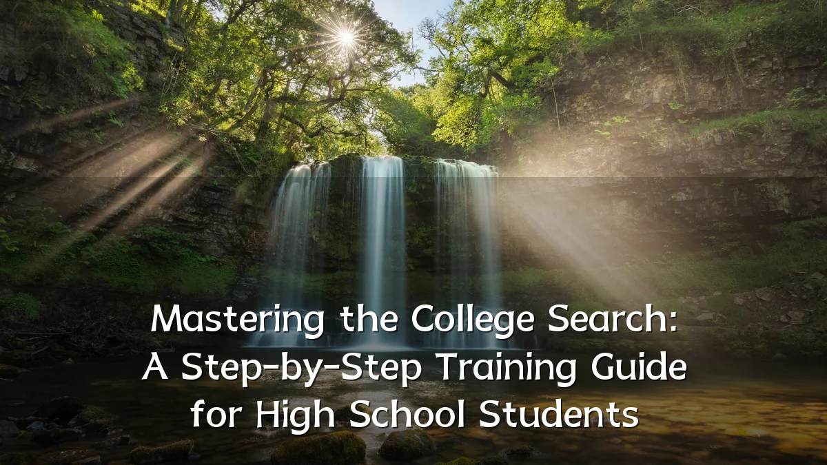 Mastering the College Search: A Step-by-Step Training Guide for High School Students