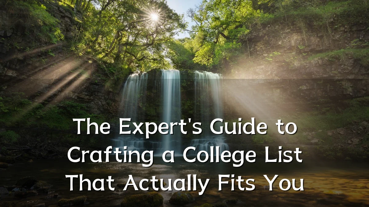 The Expert's Guide to Crafting a College List That Actually Fits You