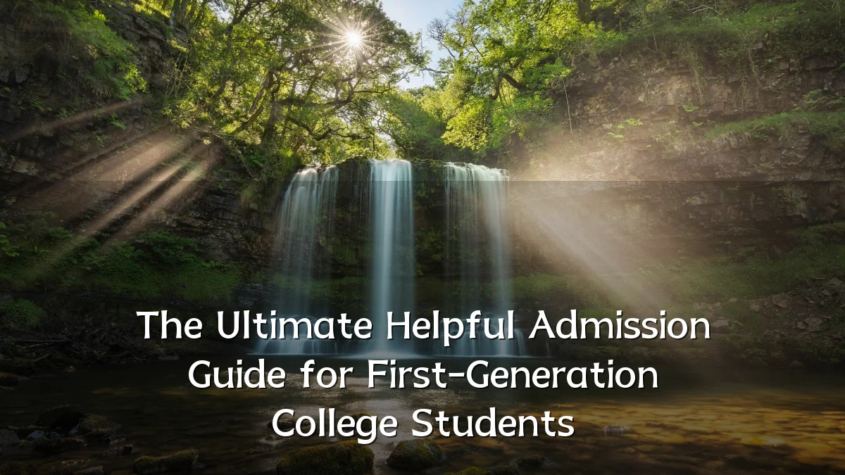The Ultimate Helpful Admission Guide for First-Generation College Students