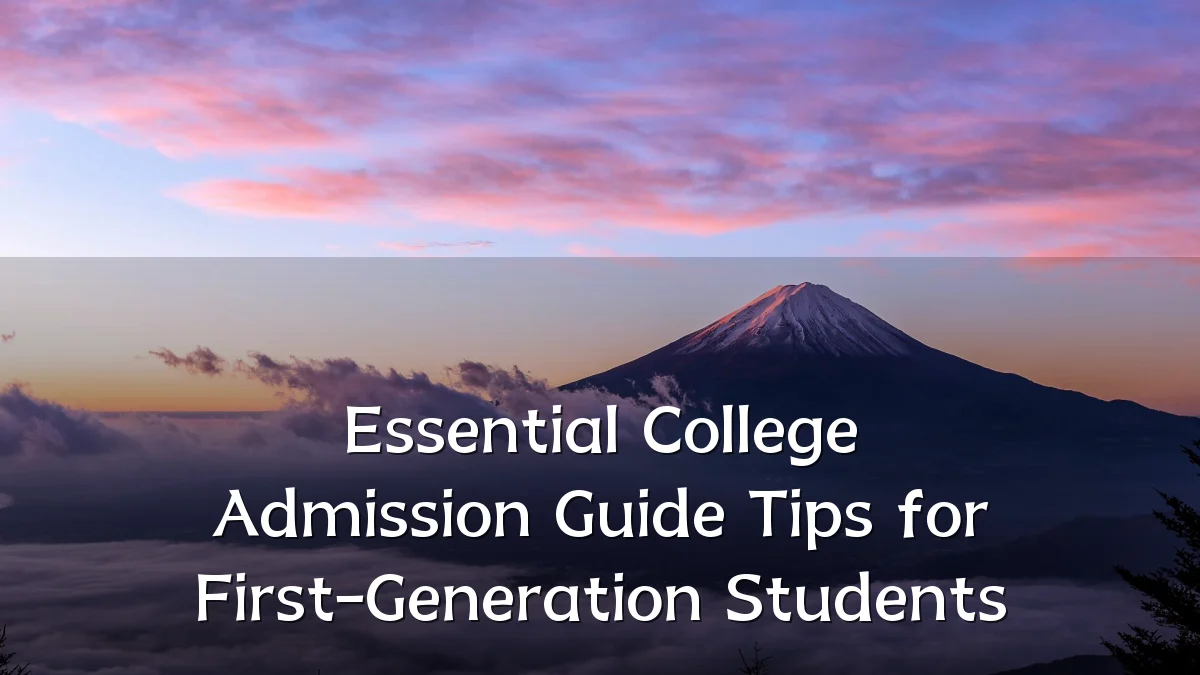 Essential College Admission Guide Tips for First-Generation Students