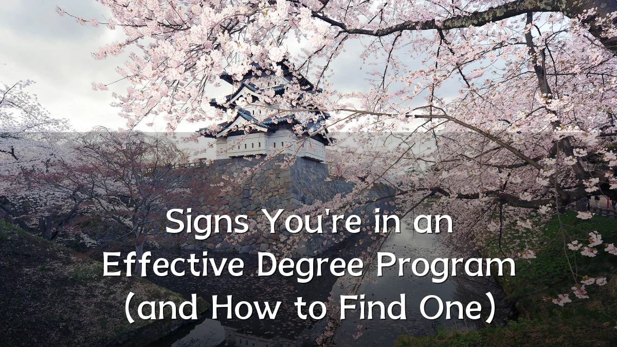 Signs You're in an Effective Degree Program (and How to Find One)