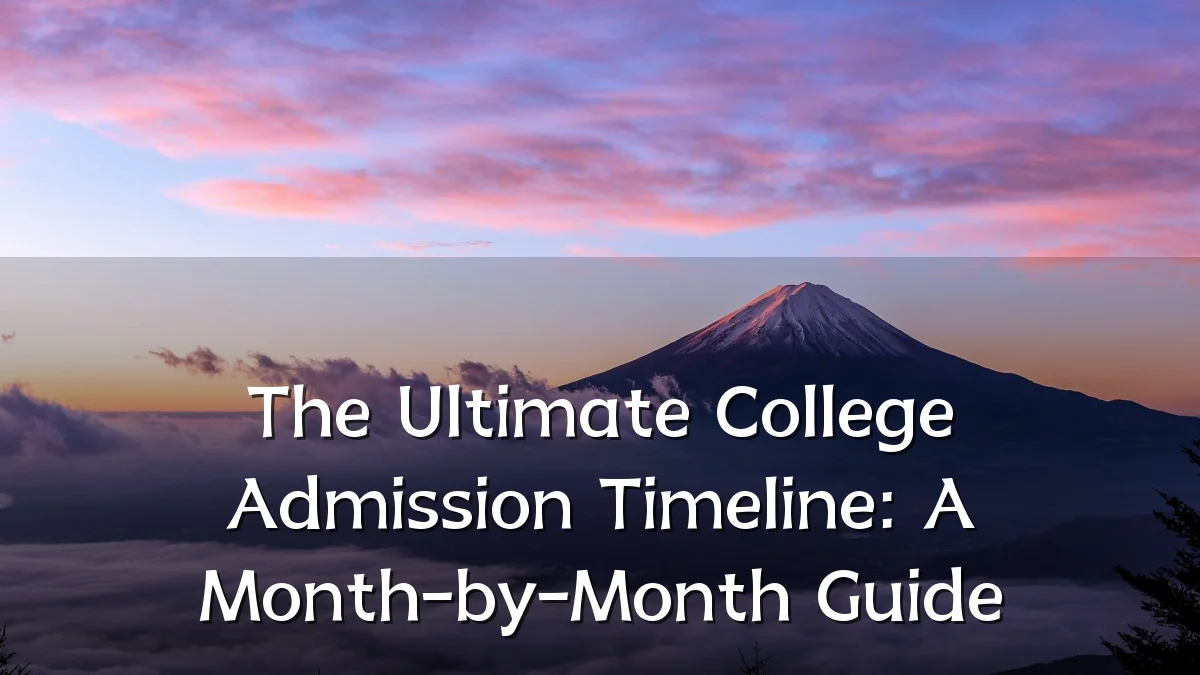 The Ultimate College Admission Timeline: A Month-by-Month Guide