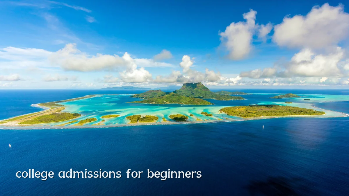 college admissions for beginners