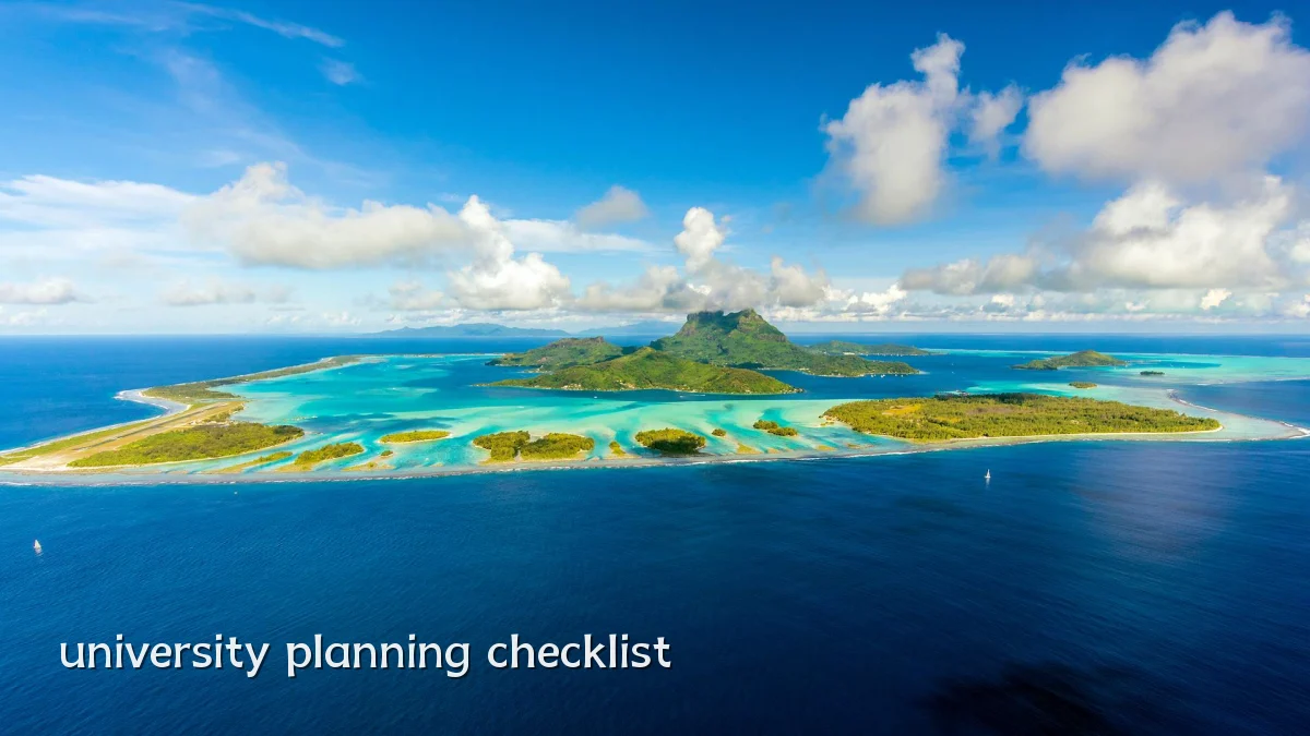 university planning checklist